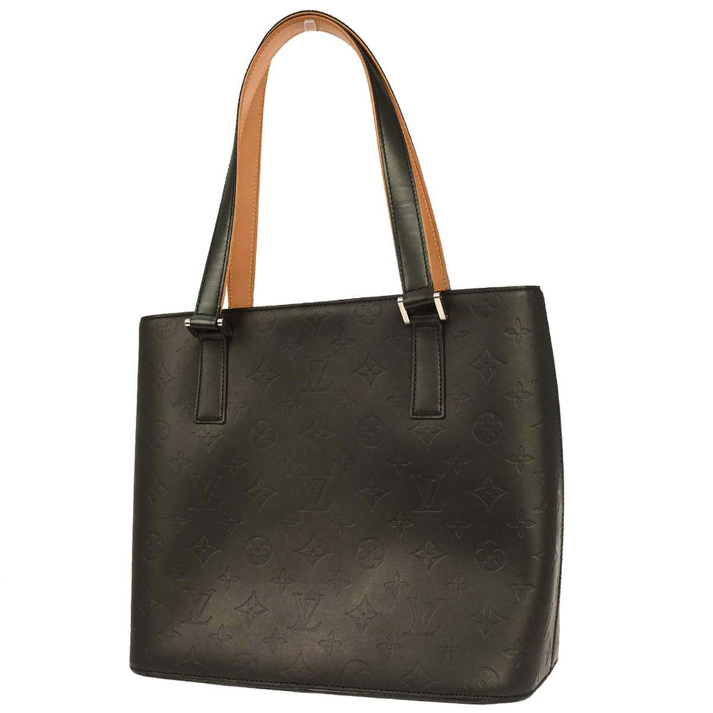 Louis Vuitton 2003 Black Monogram Mat Stockton Tote Handbag M55112