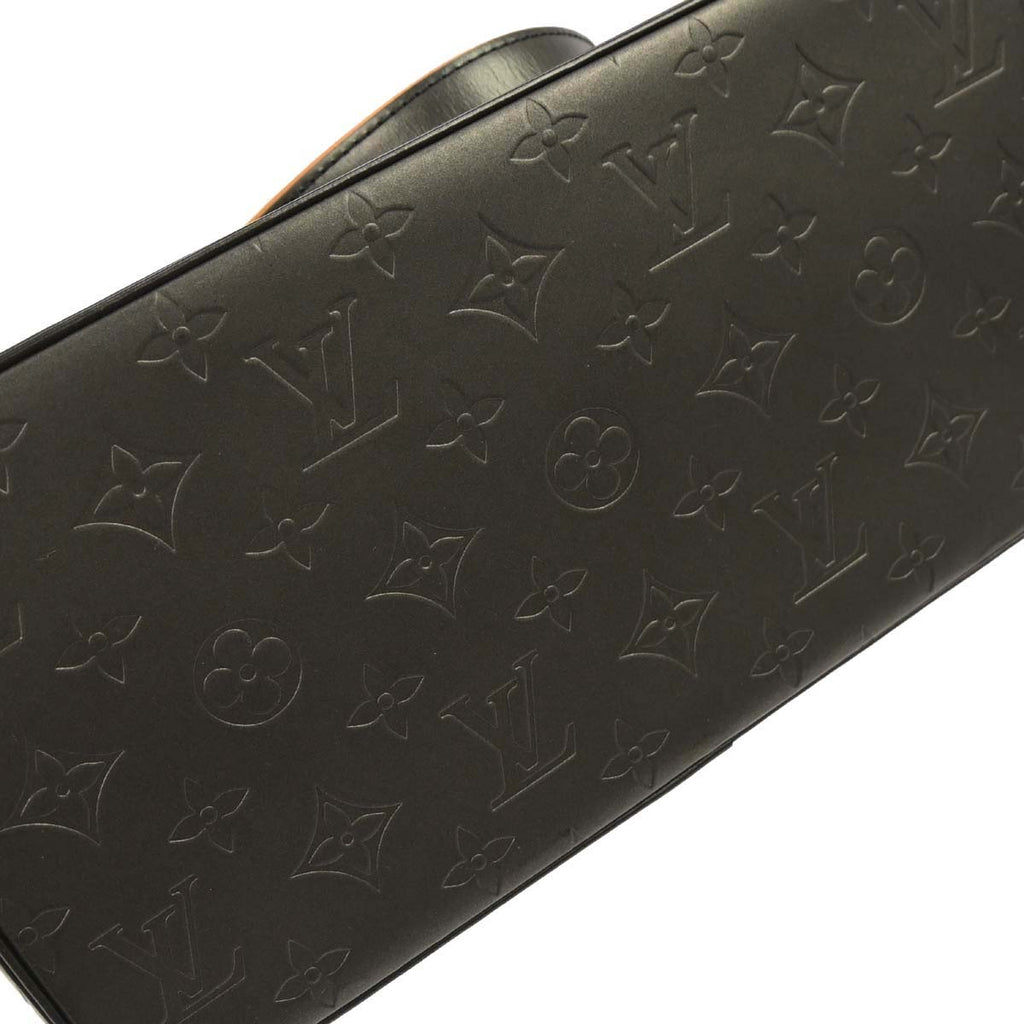 Louis Vuitton 2003 Black Monogram Mat Stockton Tote Handbag M55112