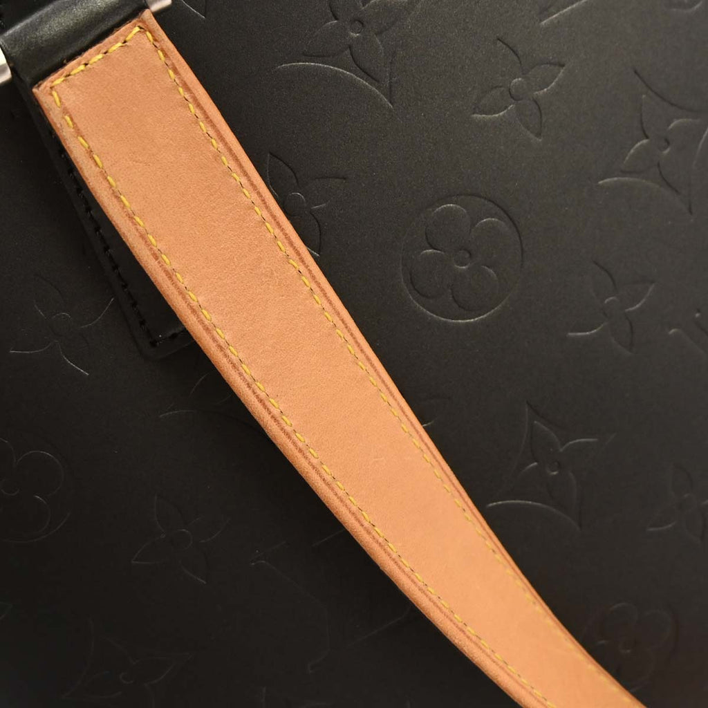 Louis Vuitton 2003 Black Monogram Mat Stockton Tote Handbag M55112