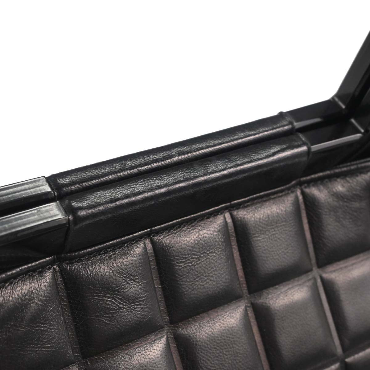 Chanel 2002-2003 Black Lambskin Choco Bar Tote Handbag