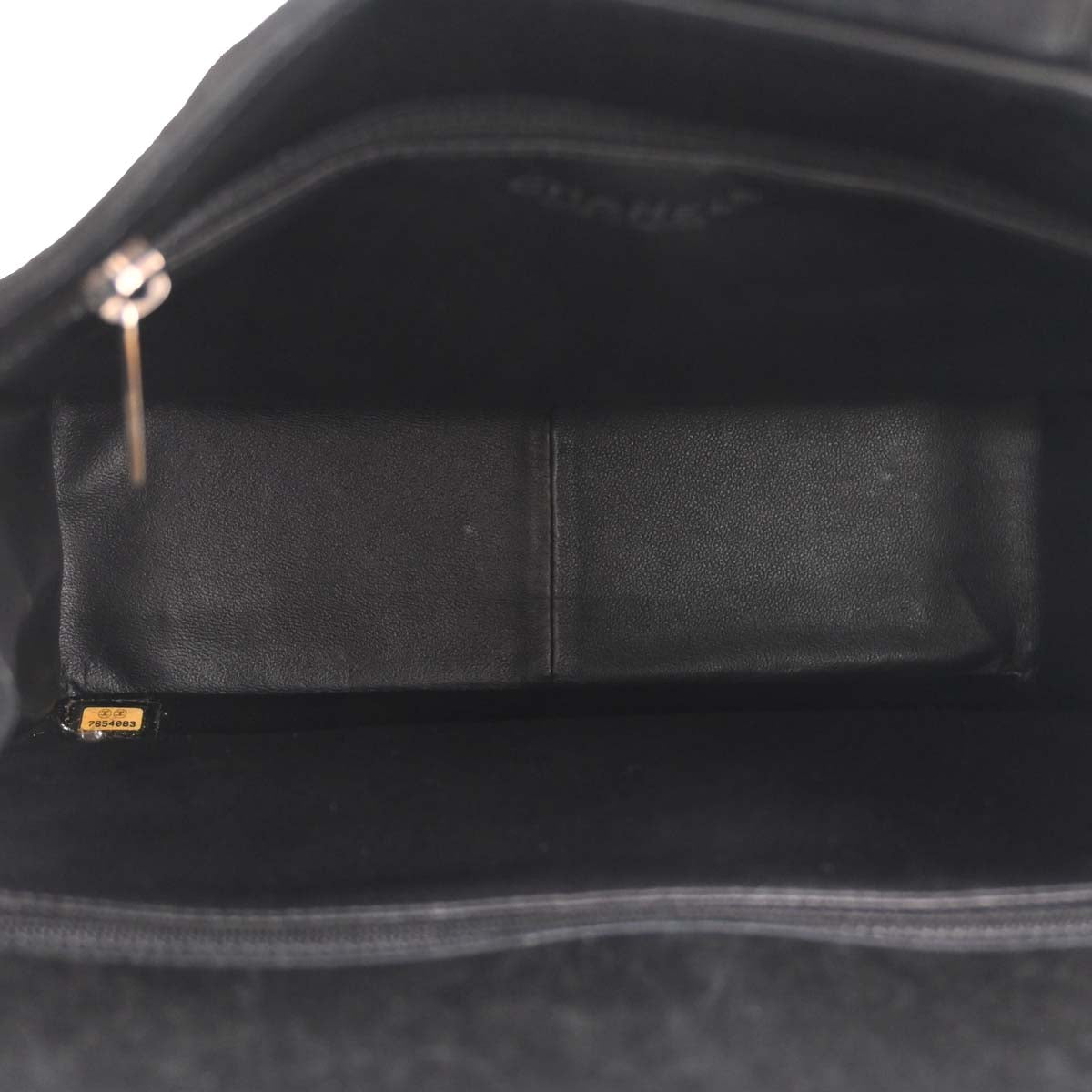 Chanel 2002-2003 Black Lambskin Choco Bar Tote Handbag