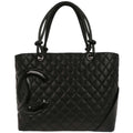 Chanel Black Calfskin Cambon Ligne Tote Handbag