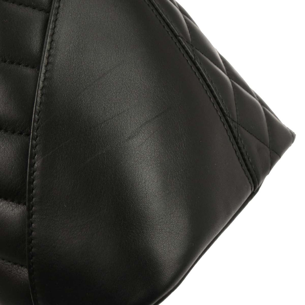 Chanel Black Calfskin Cambon Ligne Tote Handbag