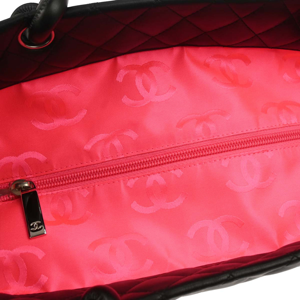 Chanel Black Calfskin Cambon Ligne Tote Handbag