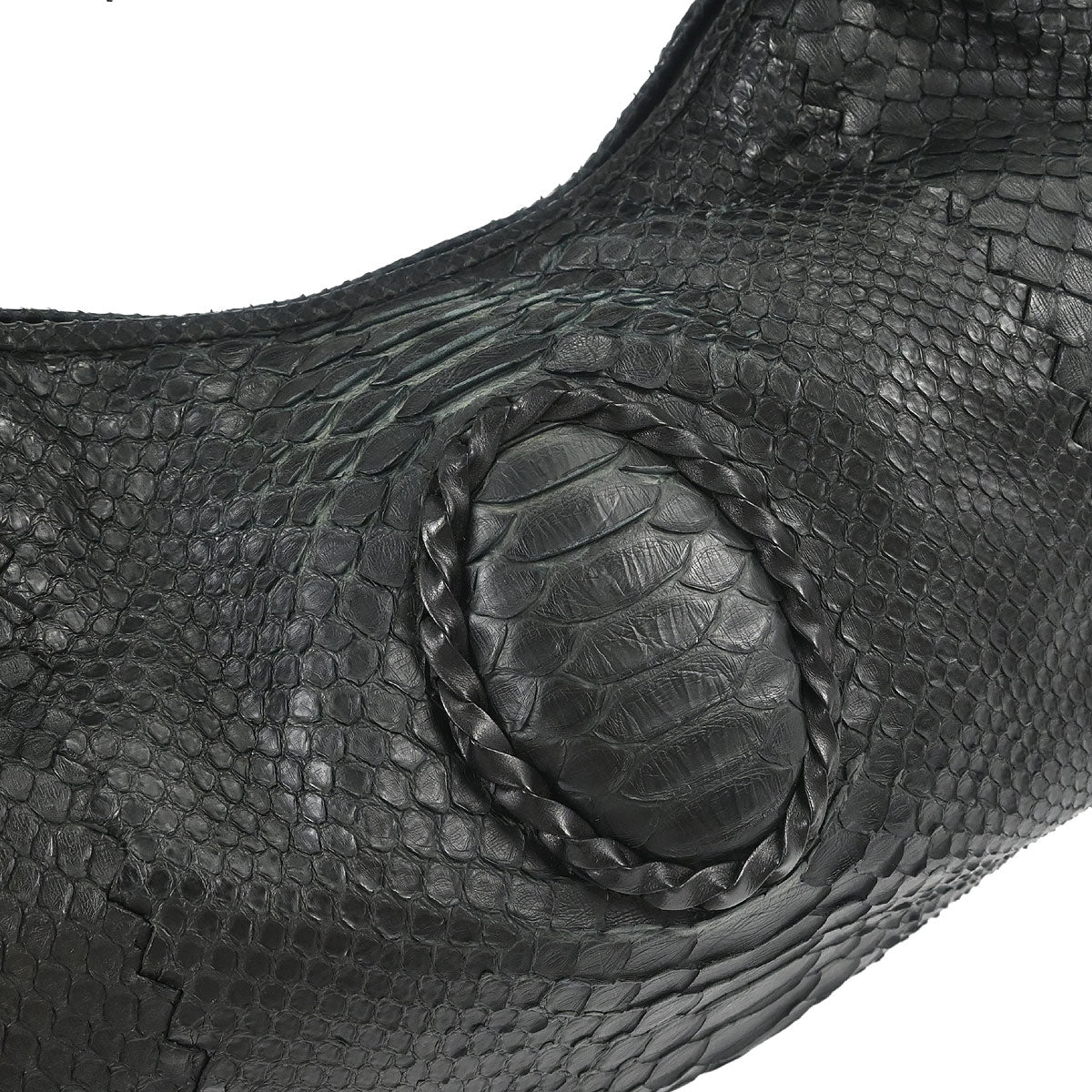 Bottega Veneta * Black Python Hobo Handbag