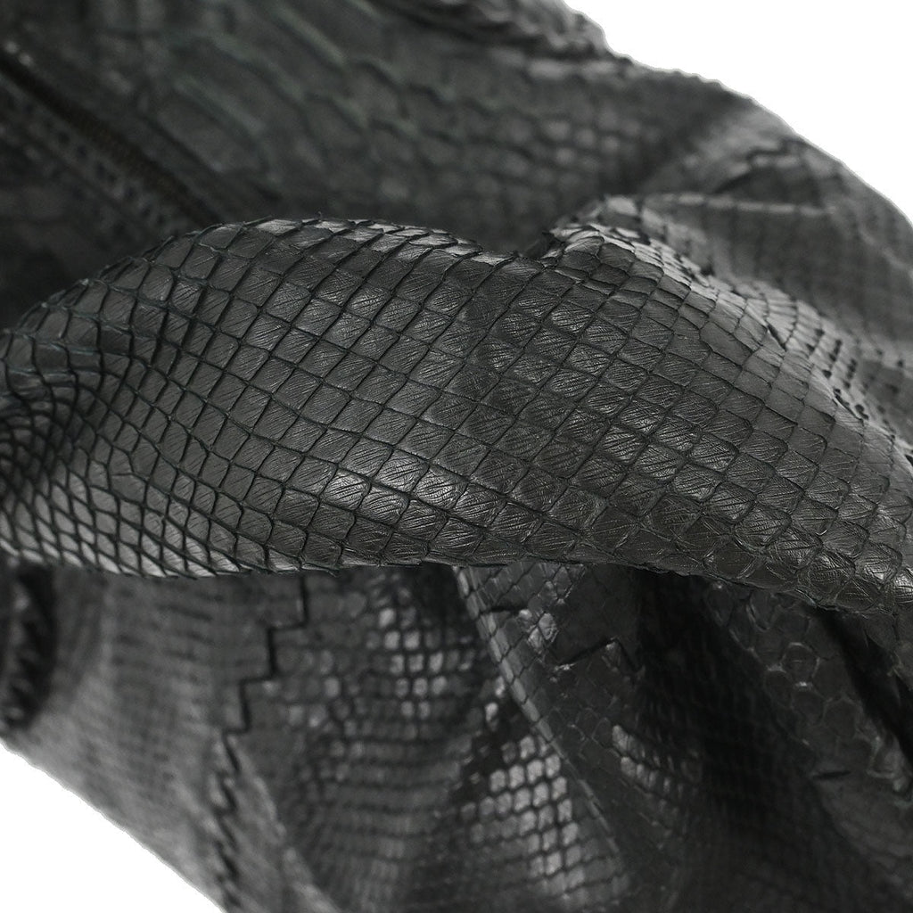 Bottega Veneta * Black Python Hobo Handbag