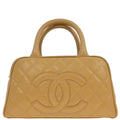 Chanel Beige Caviar Skin Bowling Bag 27