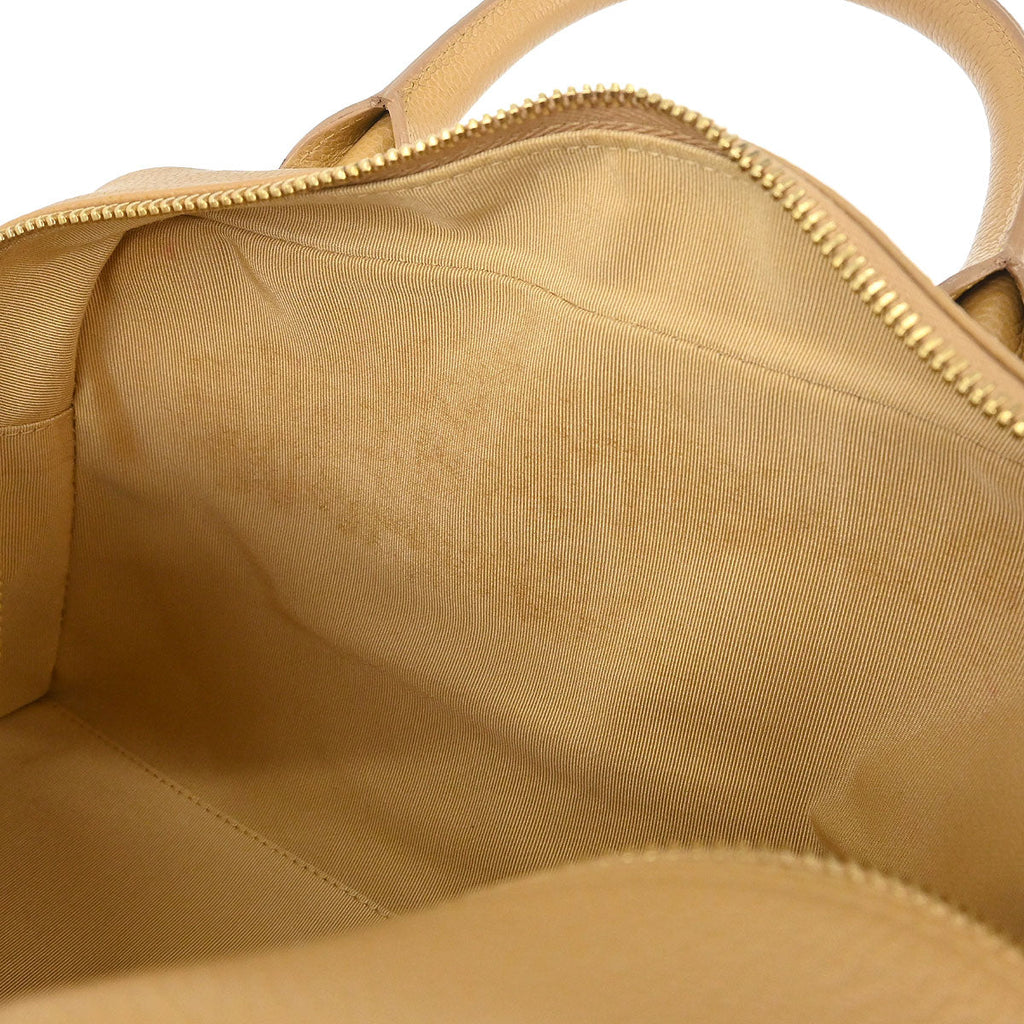 Chanel Beige Caviar Skin Bowling Bag 27