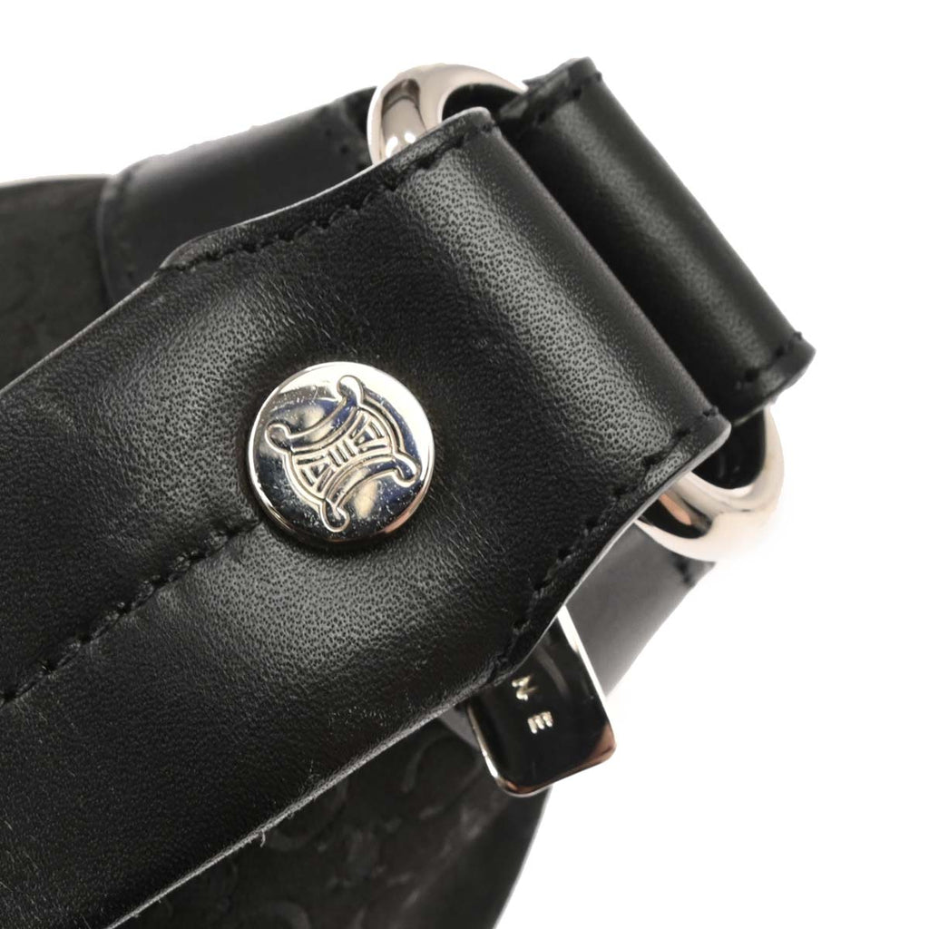 Celine Black Satin C Macadam Handbag