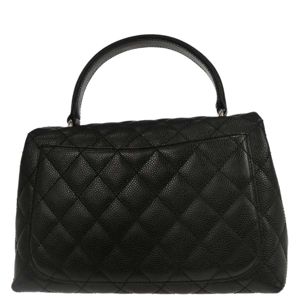 Chanel 2005-2006 Black Caviar Skin Top Handle Handbag