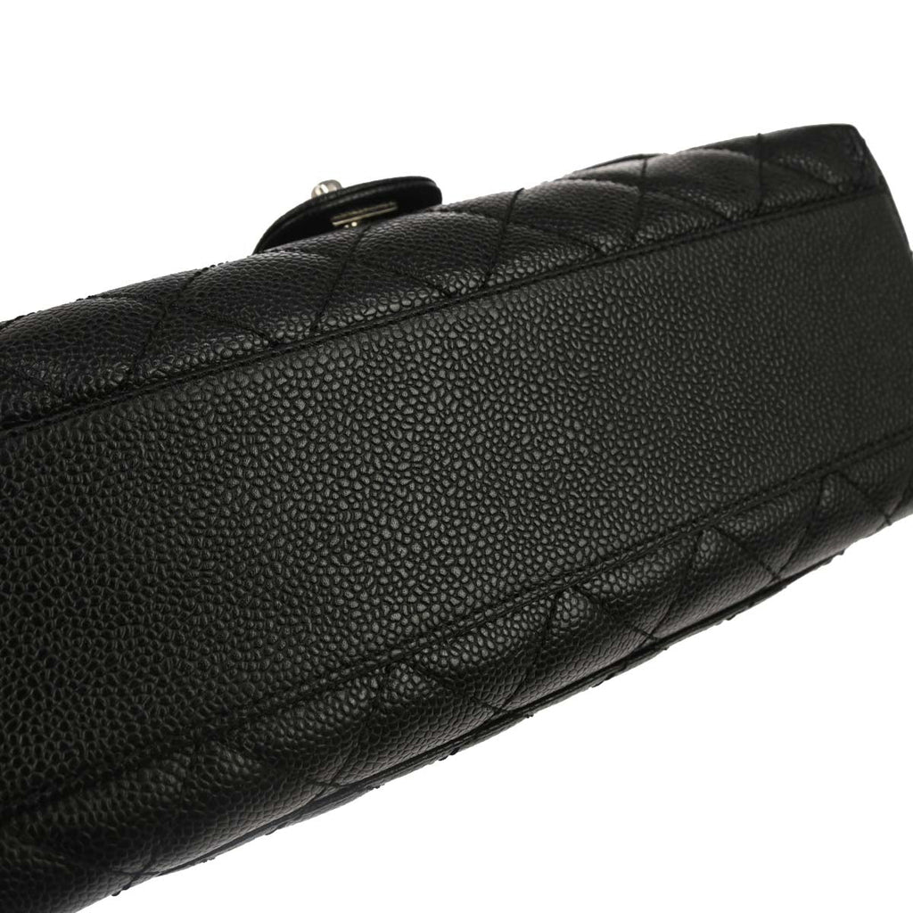Chanel 2005-2006 Black Caviar Skin Top Handle Handbag