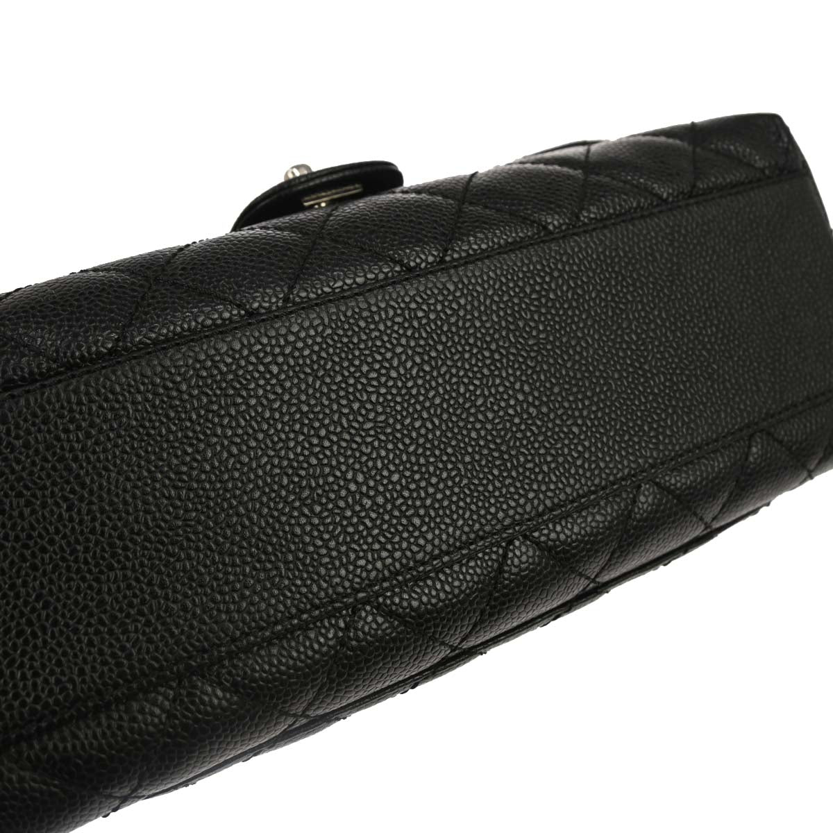 Chanel 2005-2006 Black Caviar Skin Top Handle Handbag