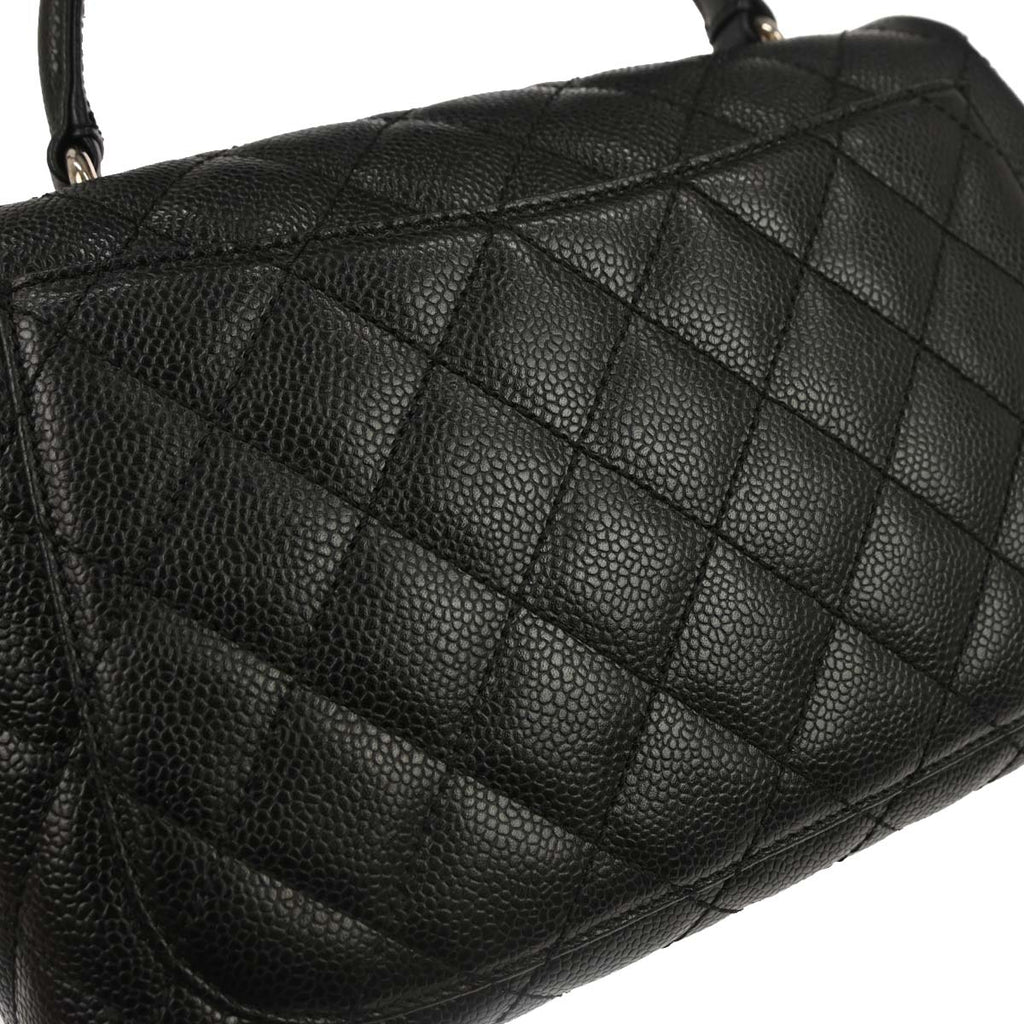 Chanel 2005-2006 Black Caviar Skin Top Handle Handbag