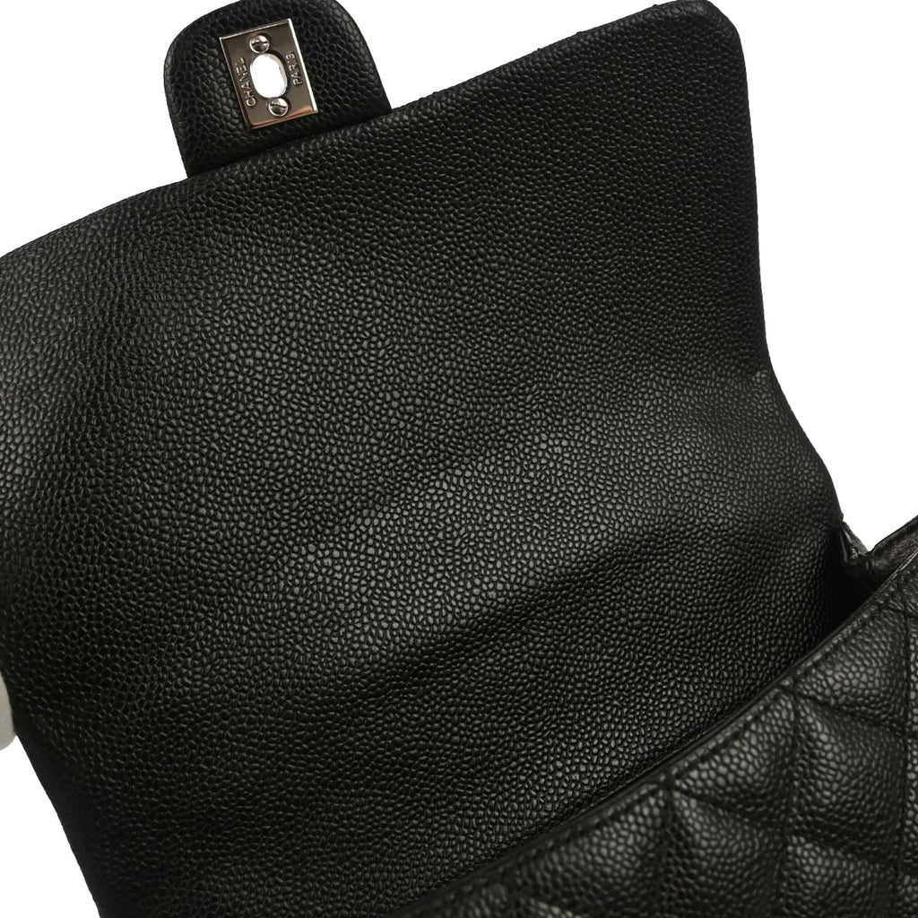 Chanel 2005-2006 Black Caviar Skin Top Handle Handbag