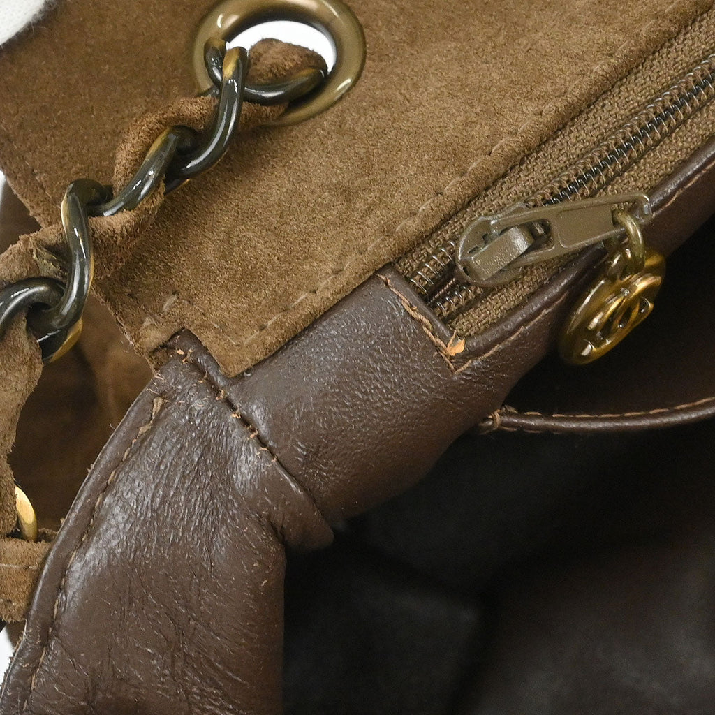 Chanel Brown Suede Jumbo Classic Flap Shoulder Bag