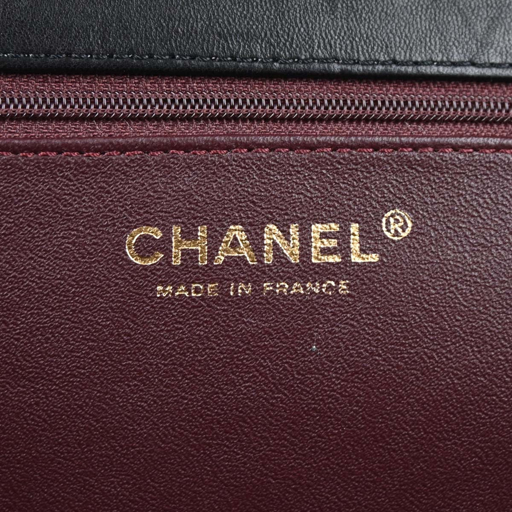 Chanel 2010-2011 Black Lambskin Turnlock Medium Half Flap Shoulder Bag