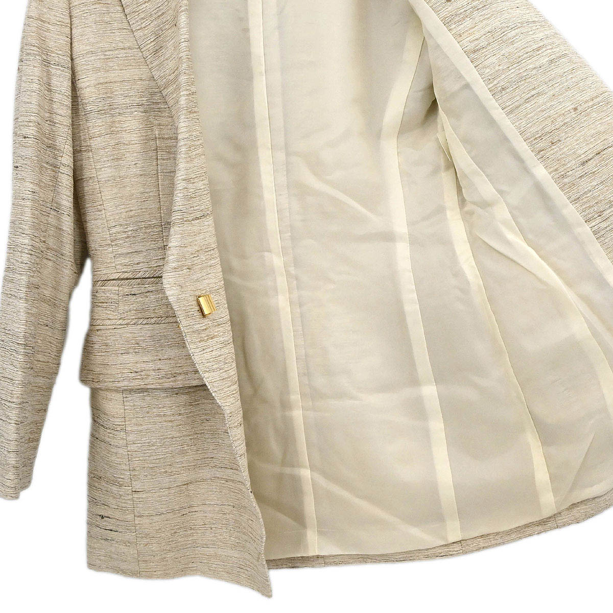 Christian Dior Single Breasted Jacket Beige #M