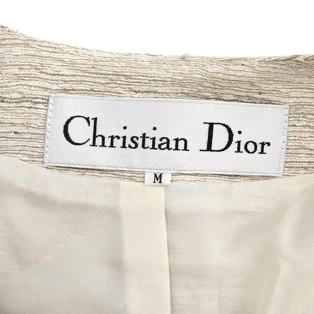 Christian Dior Single Breasted Jacket Beige #M
