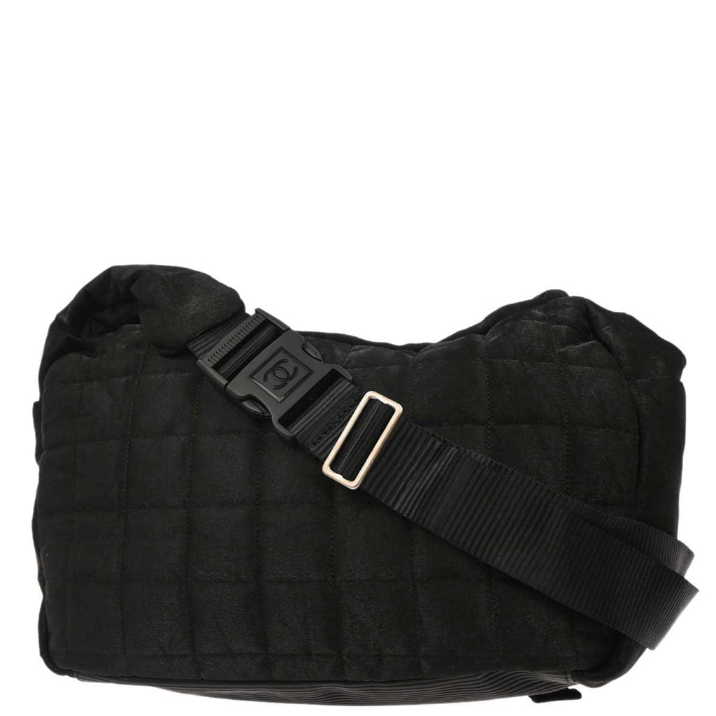 Chanel 2005-2006 Black Nylon Sport Line Choco Bar Shoulder Bag