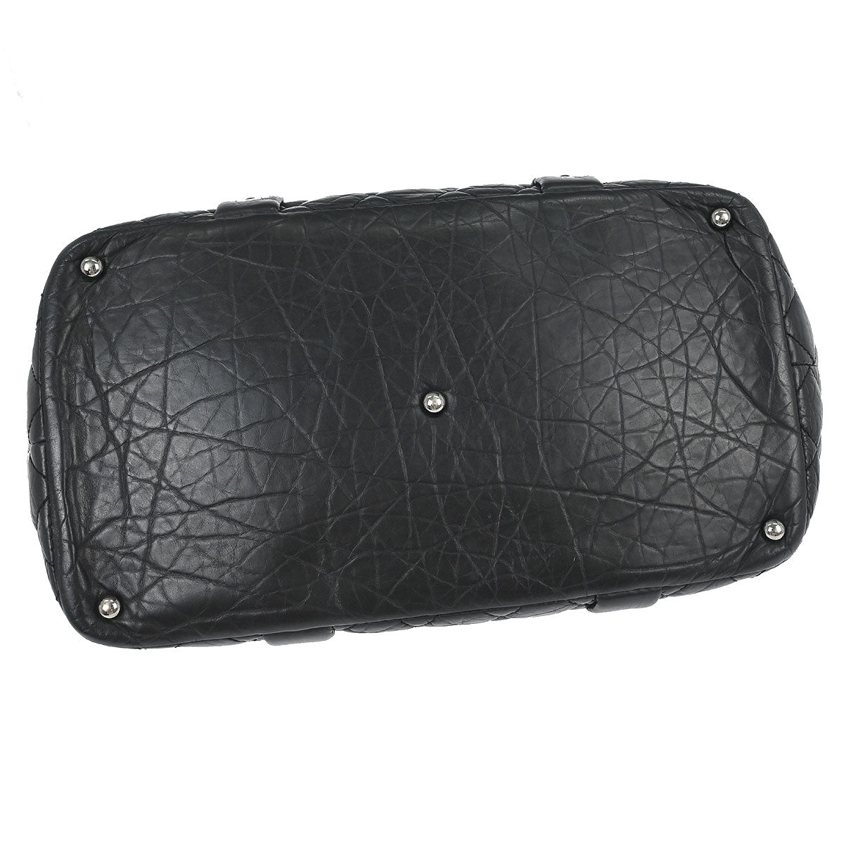 Chanel Black Calfskin Lady Braid Bowler Bag Handbag