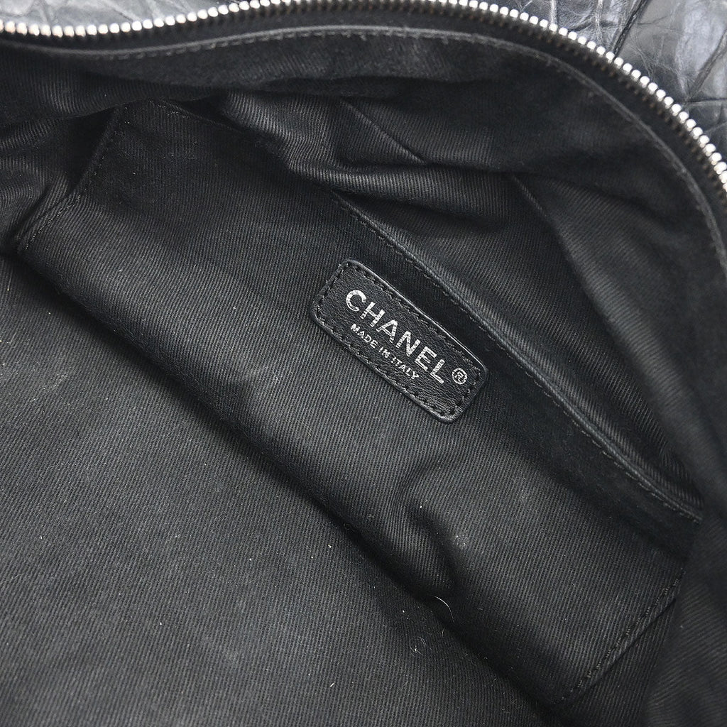 Chanel Black Calfskin Lady Braid Bowler Bag Handbag