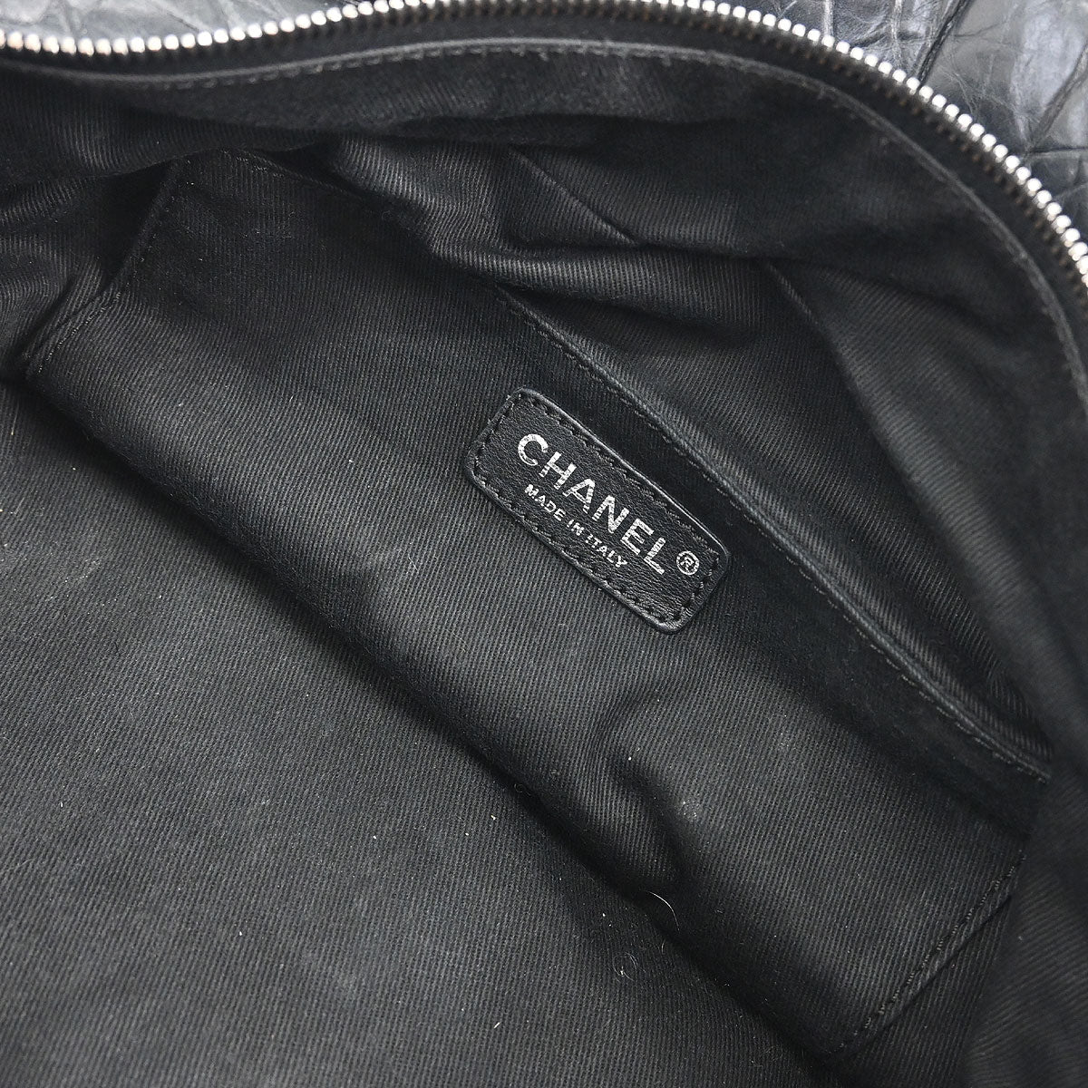 Chanel Black Calfskin Lady Braid Bowler Bag Handbag