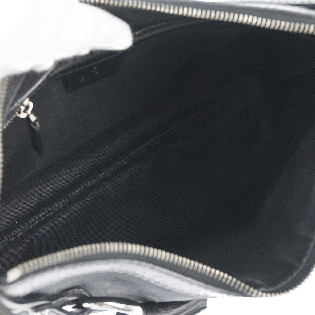 Gucci Black Canvas Horsebit Handbag