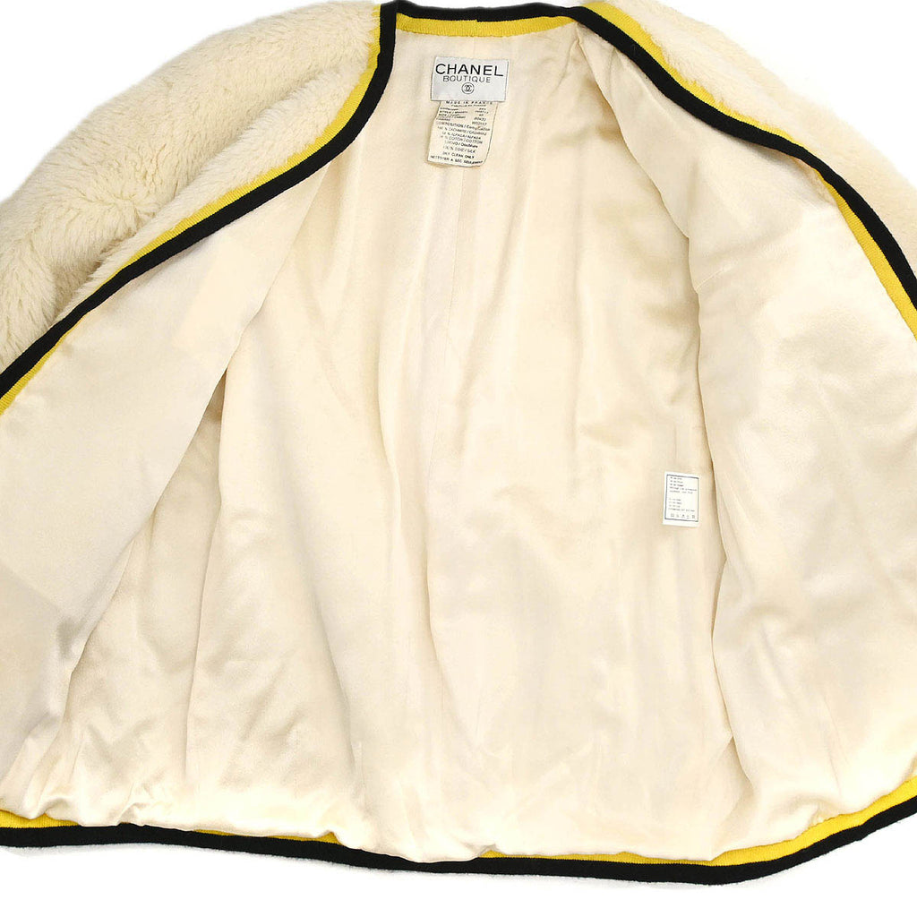 Chanel 1994 Collarless Jacket Ivory #40