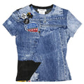 Christian Dior 2001 T-shirt Top Denim Print Blue #38