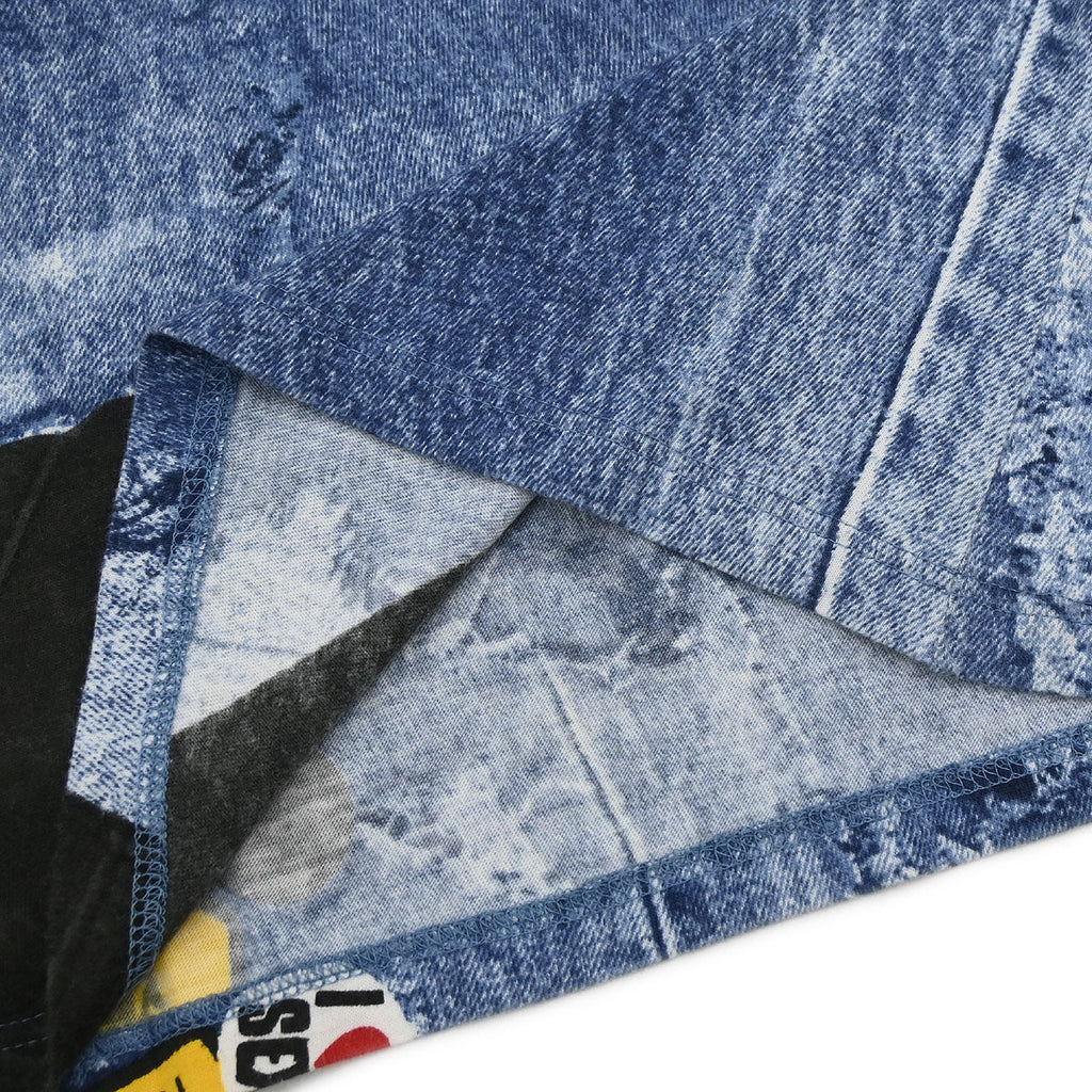 Christian Dior 2001 T-shirt Top Denim Print Blue #38