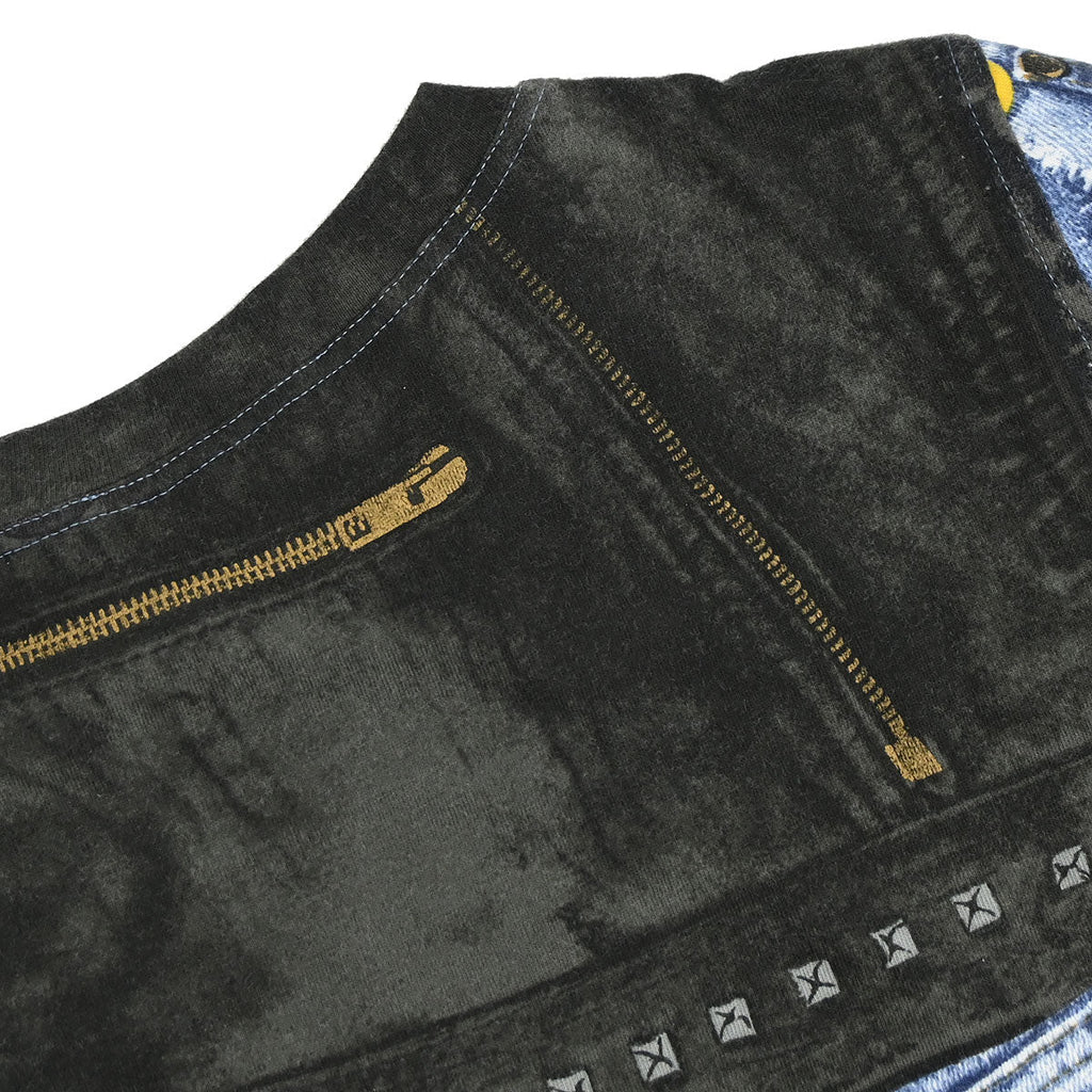 Christian Dior 2001 T-shirt Top Denim Print Blue #38