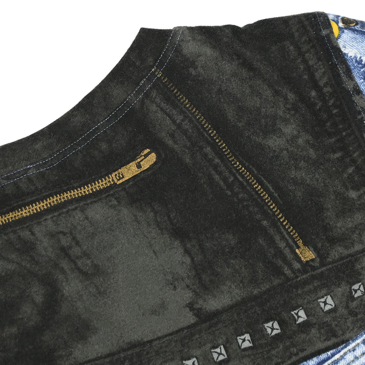 Christian Dior 2001 T-shirt Top Denim Print Blue #38