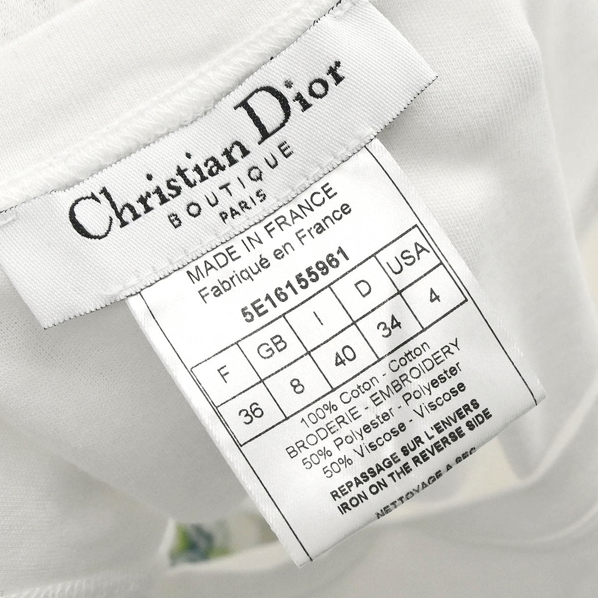 Christian Dior 2005 Sleeveless Tank Top White #36