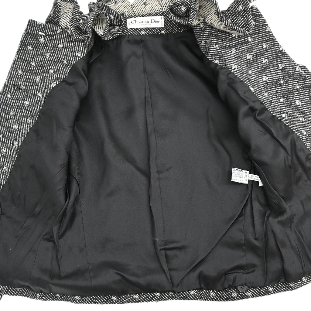 Christian Dior Setup Suit Jacket Skirt Black