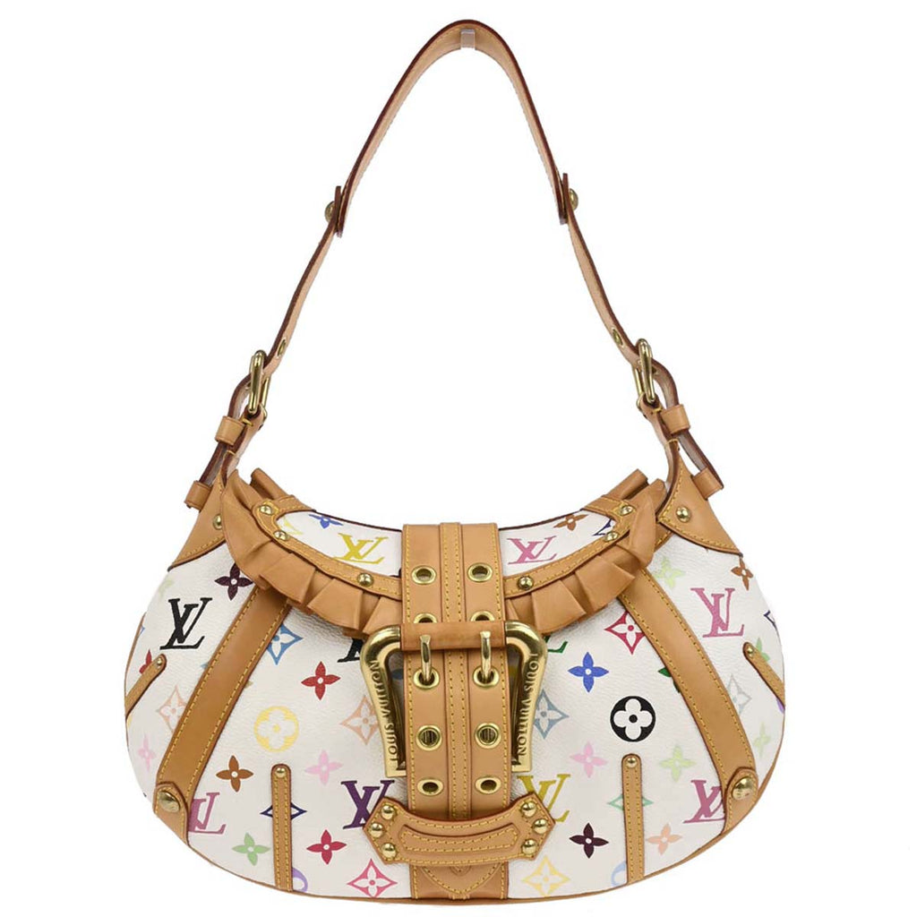 Louis Vuitton 2004 White Monogram Multicolor Leonor Handbag M92398