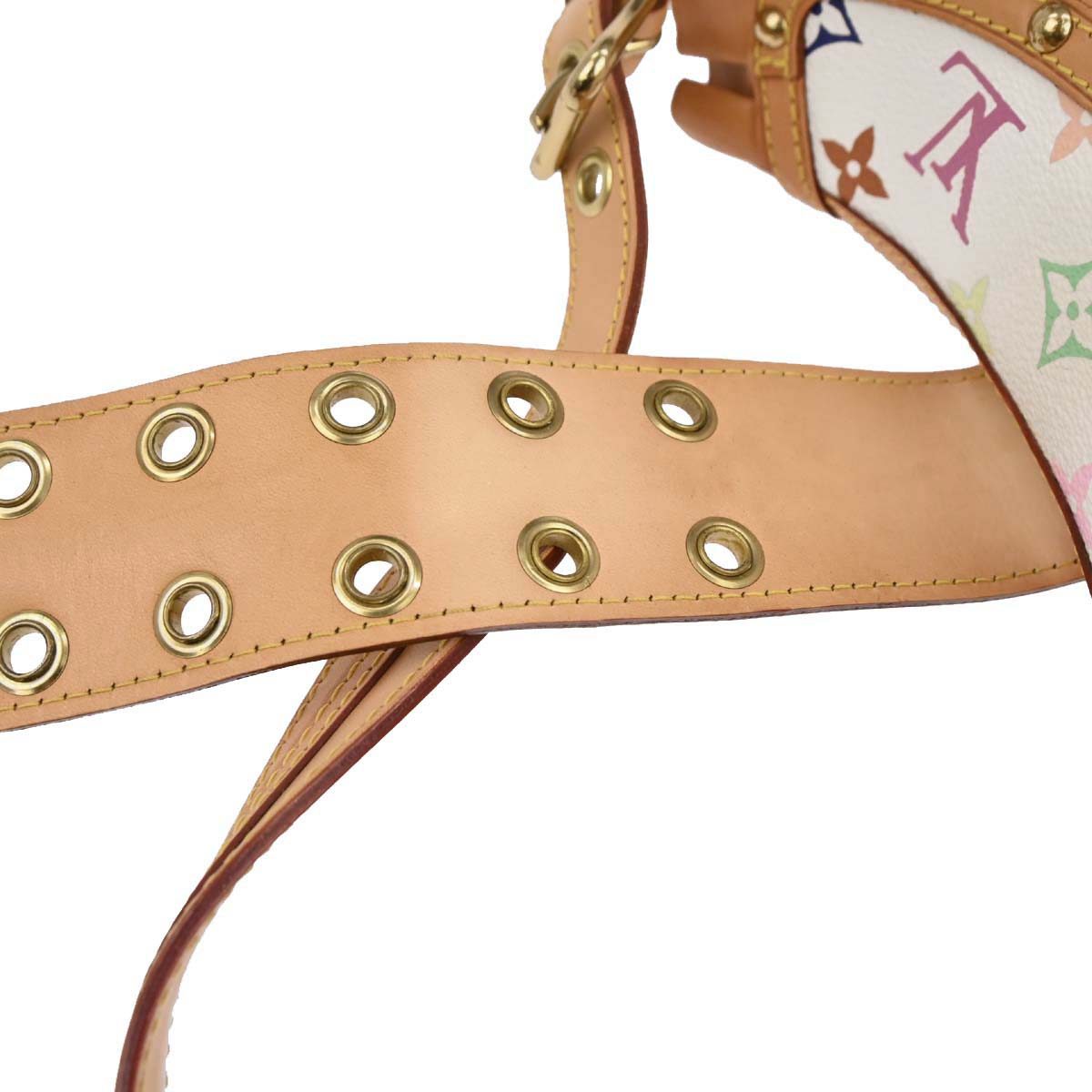 Louis Vuitton 2004 White Monogram Multicolor Leonor Handbag M92398