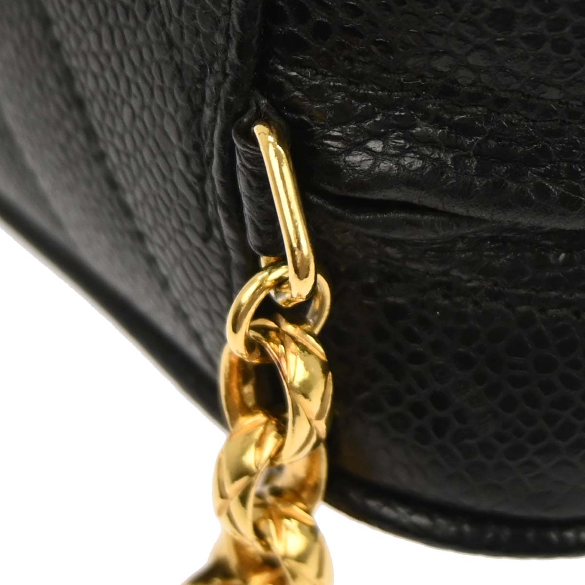 Chanel 1991-1994 Black Calfskin Bias Stitch Camera Bag Mini
