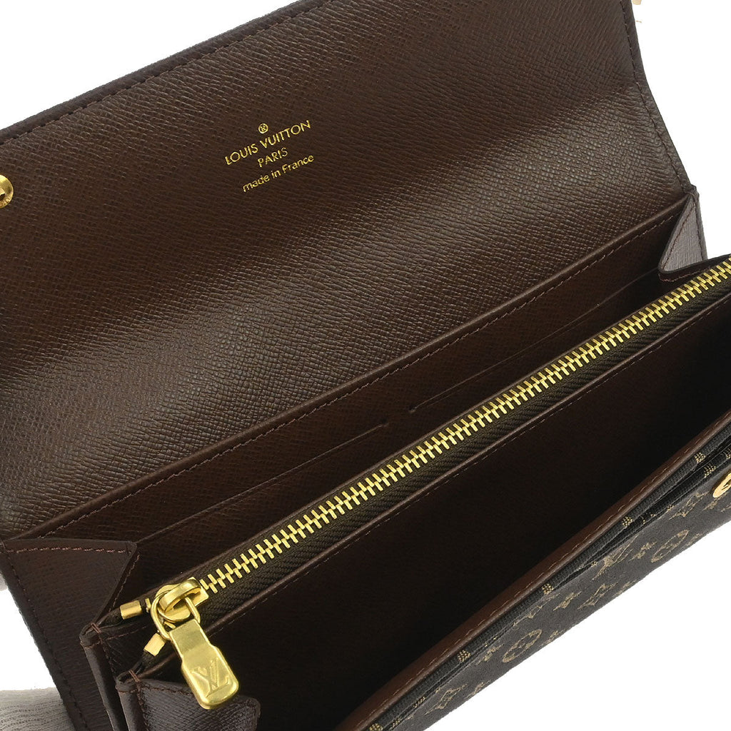 Louis Vuitton Monogram Mini Lin Portefeuille Sarah Wallet M95234