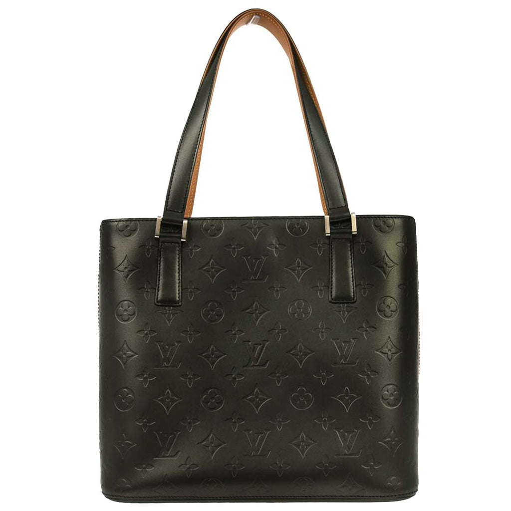 Louis Vuitton 2002 Black Monogram Mat Stockton Tote Handbag M55112