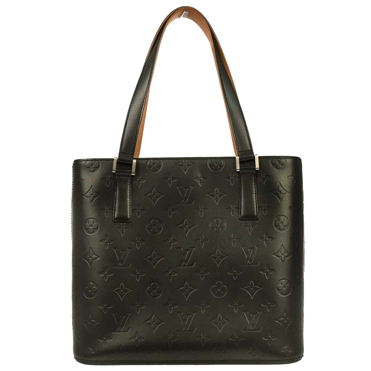 Louis Vuitton 2002 Black Monogram Mat Stockton Tote Handbag M55112
