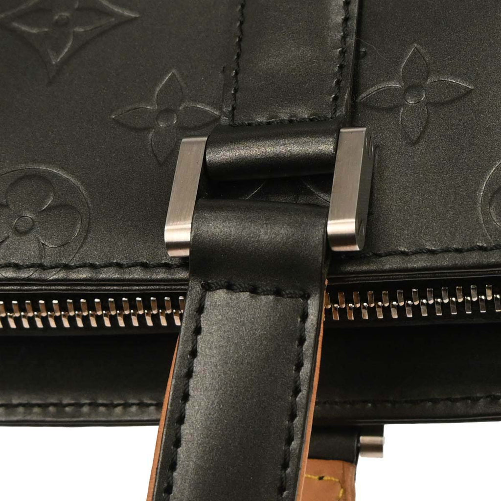 Louis Vuitton 2002 Black Monogram Mat Stockton Tote Handbag M55112