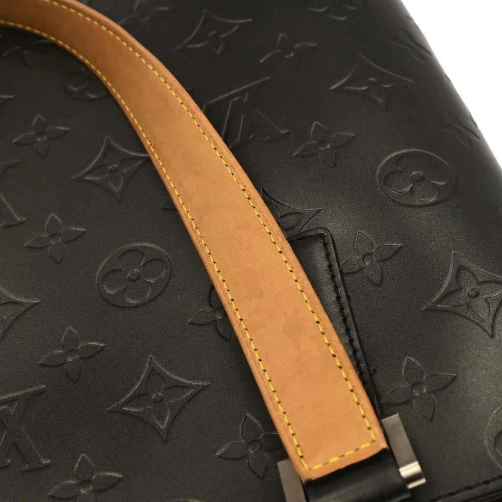 Louis Vuitton 2002 Black Monogram Mat Stockton Tote Handbag M55112