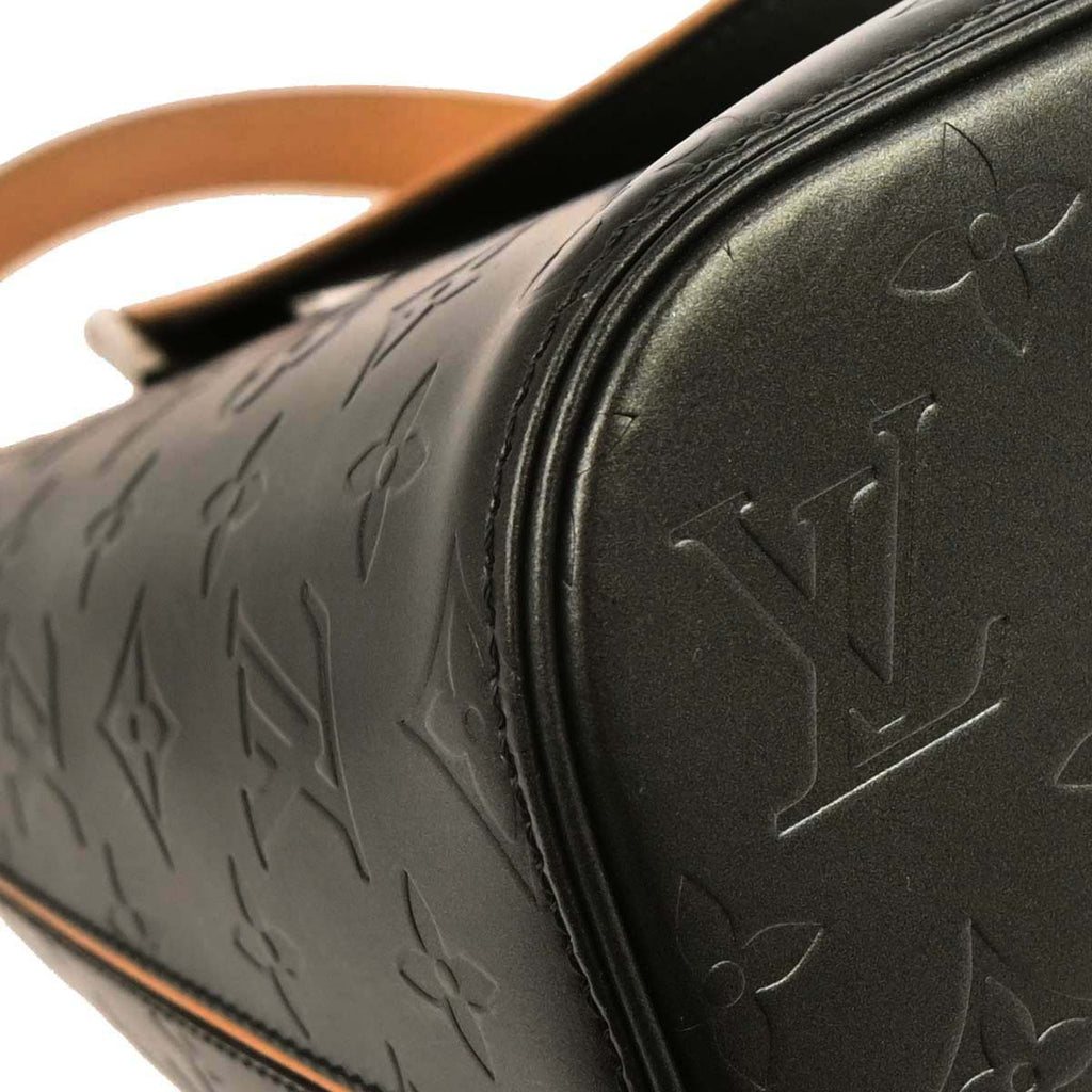 Louis Vuitton 2002 Black Monogram Mat Stockton Tote Handbag M55112