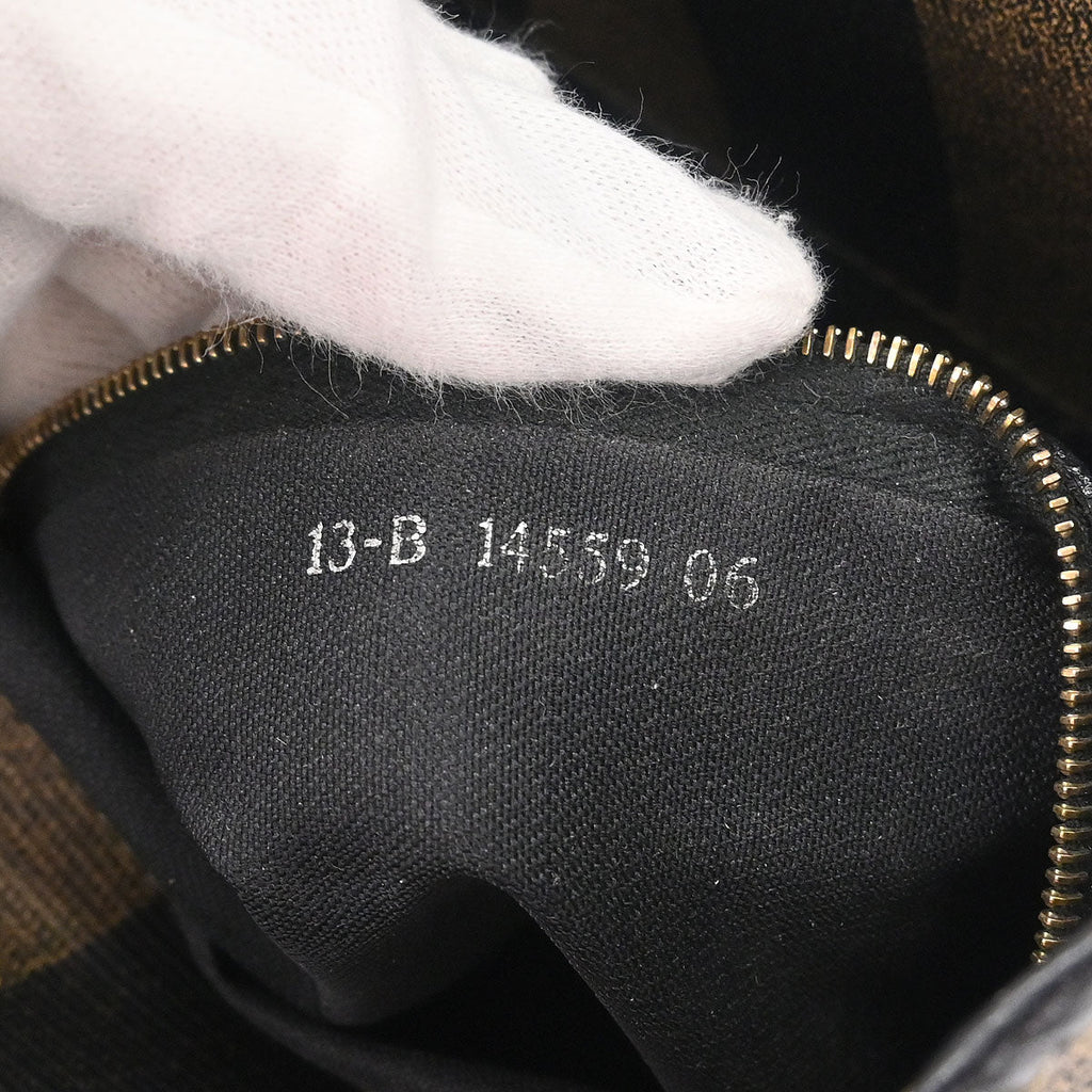 Fendi Brown Black Pequin Shoulder Bag