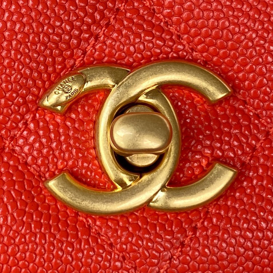 ChanelSmall GlamIap Bag Gold Hardware Red For Women Handbags, Shoulder Bags 7.5in/19cm AP2840