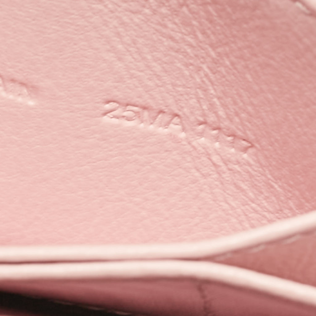 Dior Light Pink Cannage  Leather Jasmine Card Holder