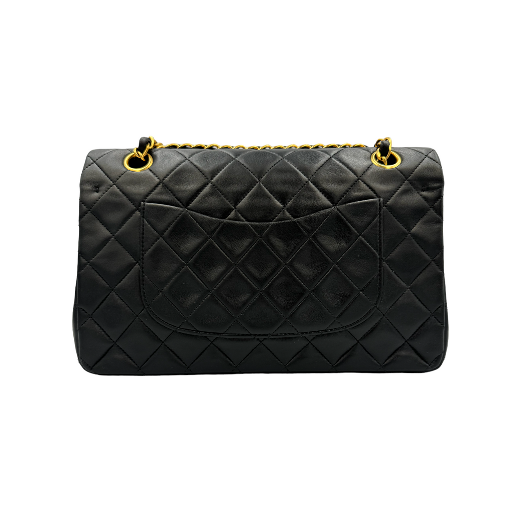 Chanel Classic Double Flap Medium Black Lambskin Gold