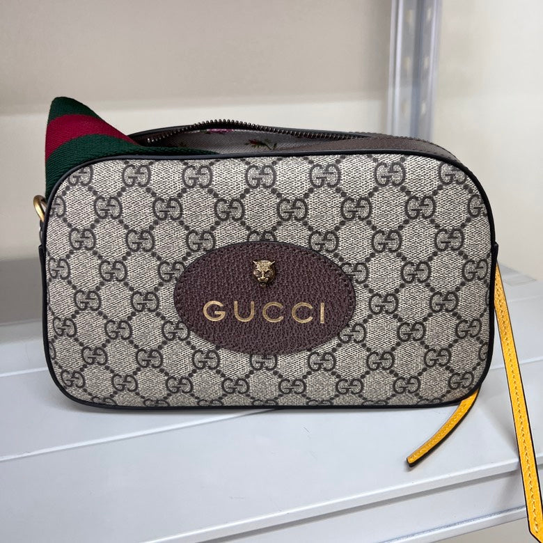 Gucci Gucci Supreme Neo Vintage Messenger Crossbody Bag,Beige