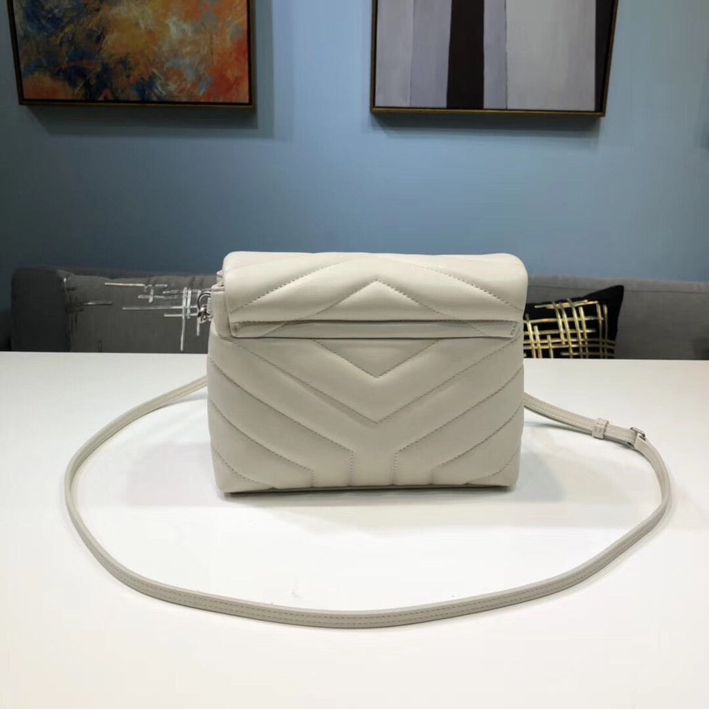 Saint Laurent Loulou Mini Shoulder Bag White For Women 7in/18cm YSL