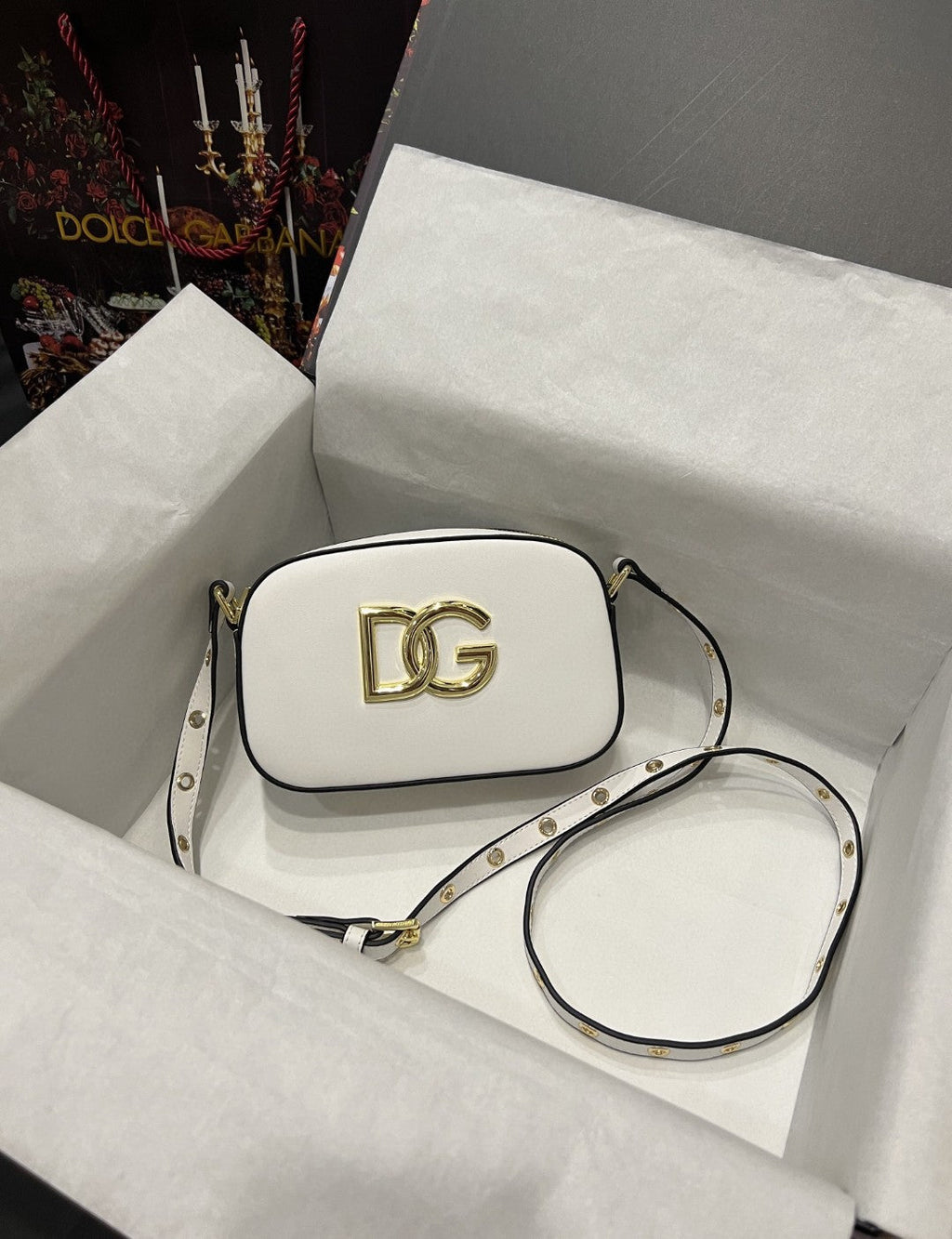 DG Crossbody 3.5 Bag White For Women 7.5in/19cm DG Burberry7095AW57680002